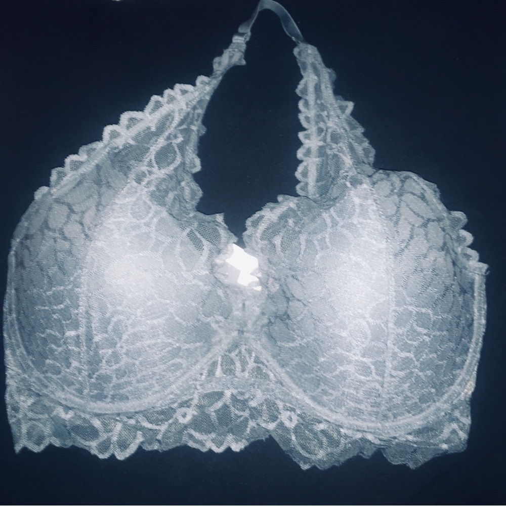 Victoria's Secret Lace Halter Bralette - Cream